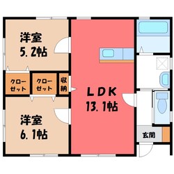 サウスヒルズ Hの物件間取画像